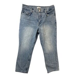 FRAME Jeans Womens‎ 32 Blue Le Pixie Sylvie Slender Straight Bilson Light Wash